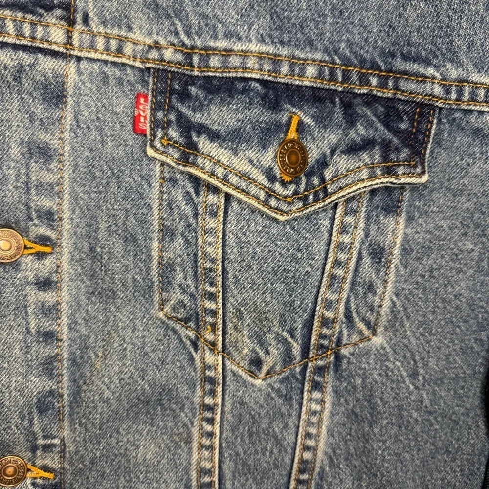 Levis Strauss Red Tab Jean Denim Trucker Jacket Mens sz XL Vintage 90s W… - Picture 5 of 11